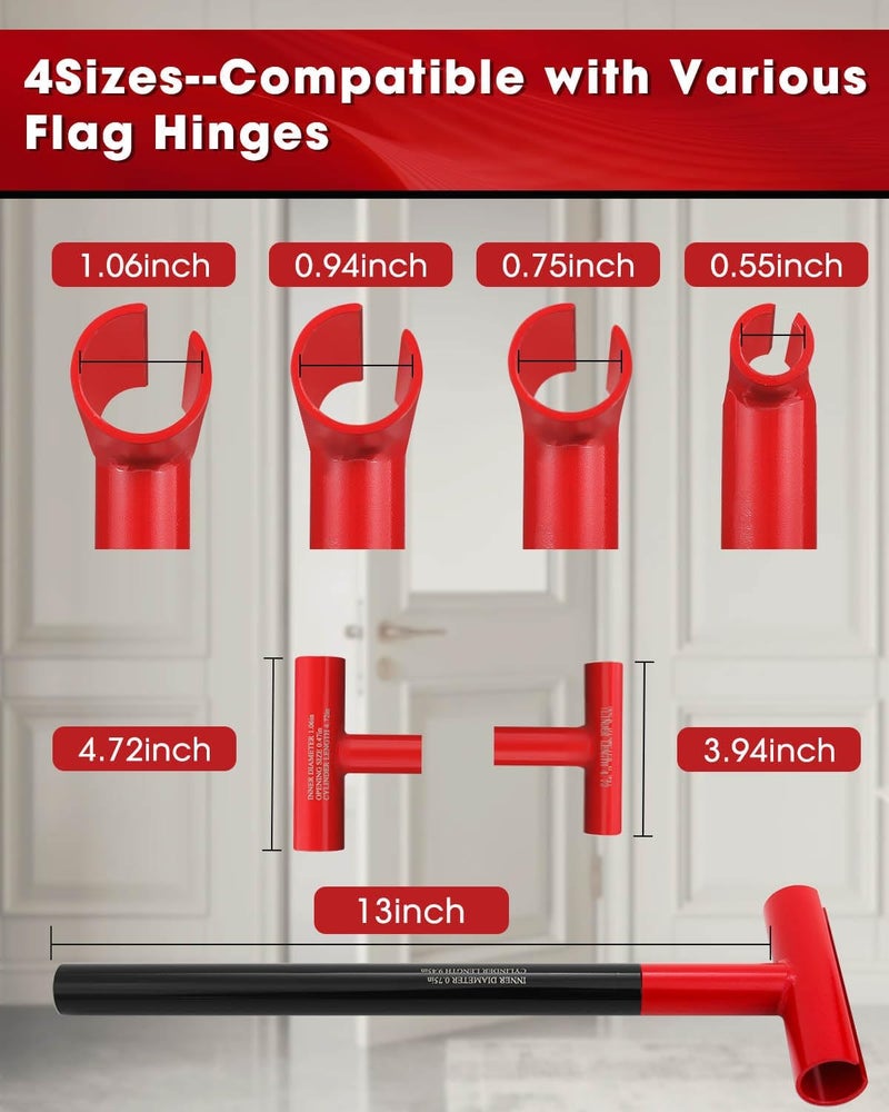 HolaYou Door Hinge Adjustment Tool for Flag Hinges,Hinge Gap Adjusting Wrench for Residential and Commercial Heavy Door. - Image 3